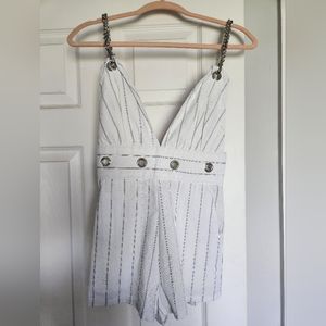 CARMAR 100% Linen Jumpsuit/Romper XS